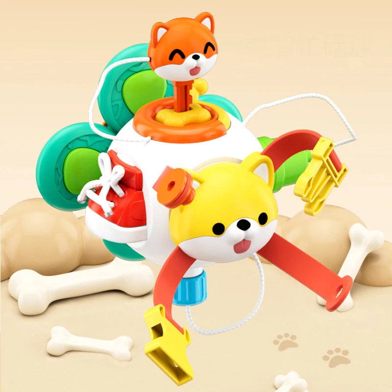 Baby Busy Board Cube 10-In-1 - Montessori Travel Activity Toy