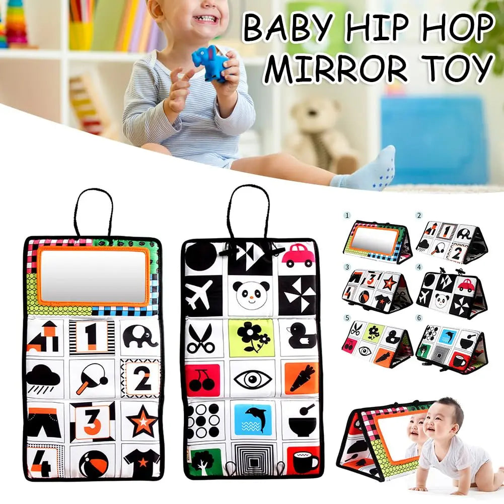 Baby Tummy Time Black & White Mirror - High Contrast Sensory Toy
