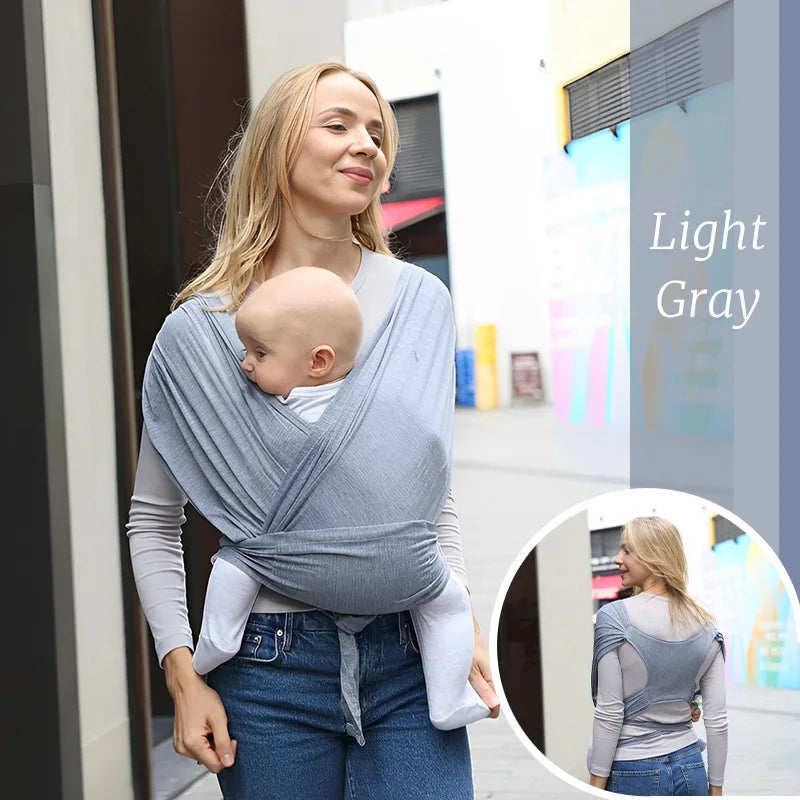 PANGDUBE Ergonomic Baby Wrap Sling Carrier Soft Cotton Kangaroo Sling for Newborns to 36 Months Comfortable Front Baby Carrier