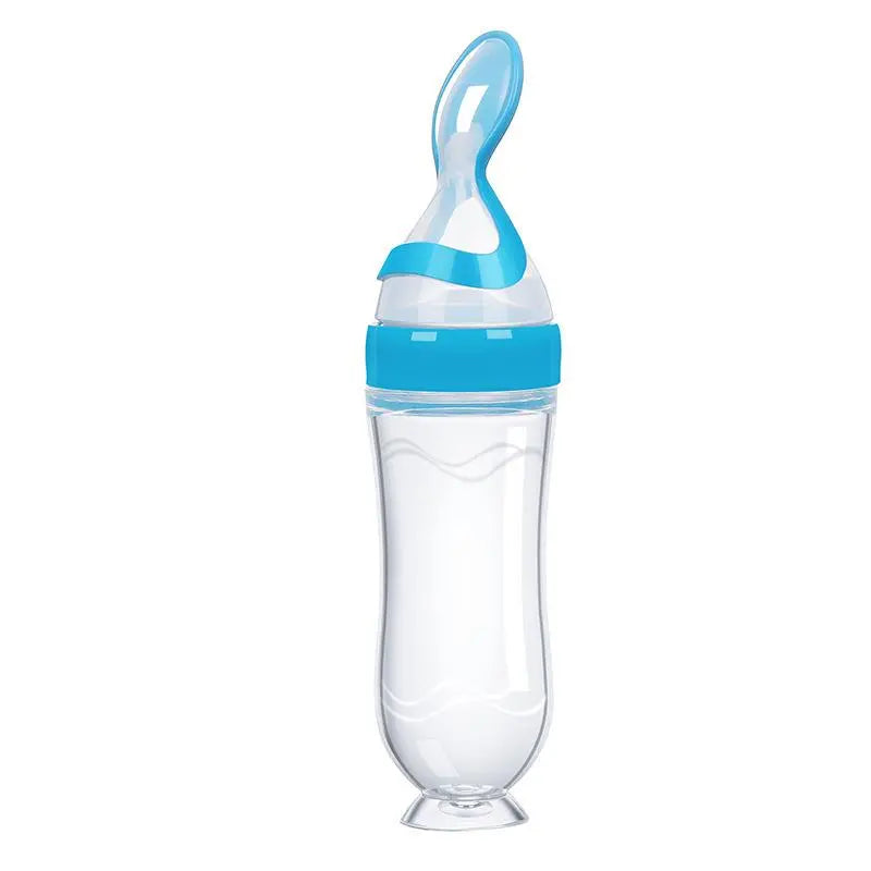 Silicone Baby Food Squeeze Feeder and Feeding Bottle - Essential Utensils for Newborns and Infants