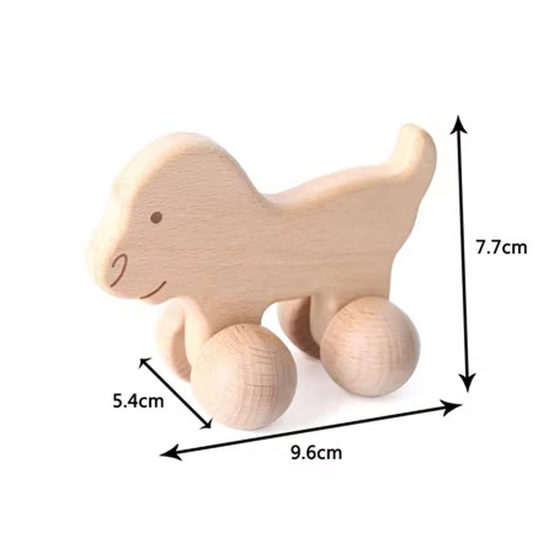 1Pc Organic Beech Wooden Car for Babies BPA Free Montessori Toys Wooden Rattle Brain Game Toys Handmade Crafts Gift Child Block