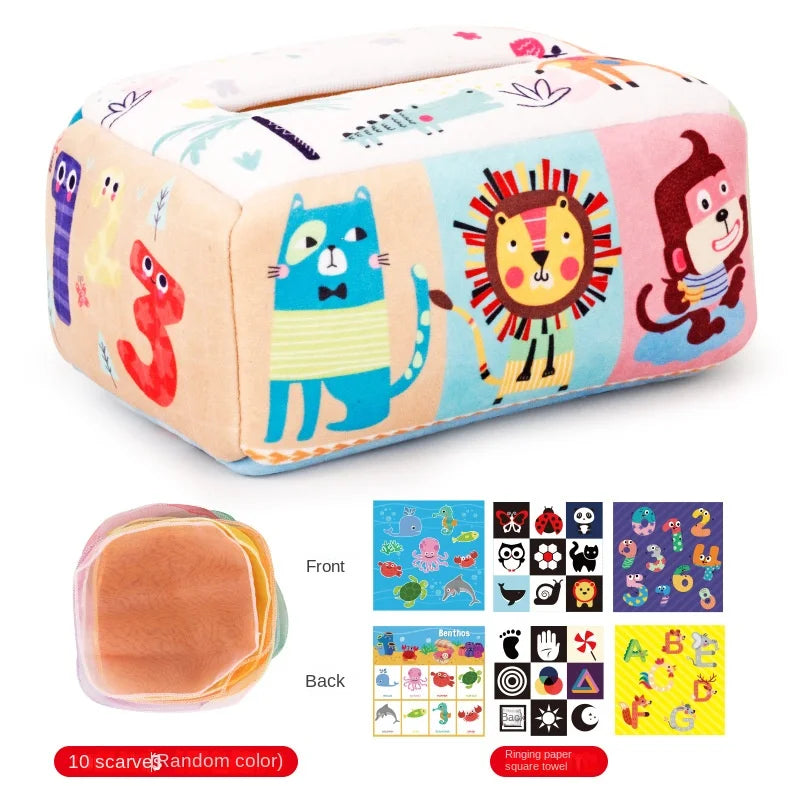 Montessori Magic Tissue Box - Baby Sensory Busy Toy