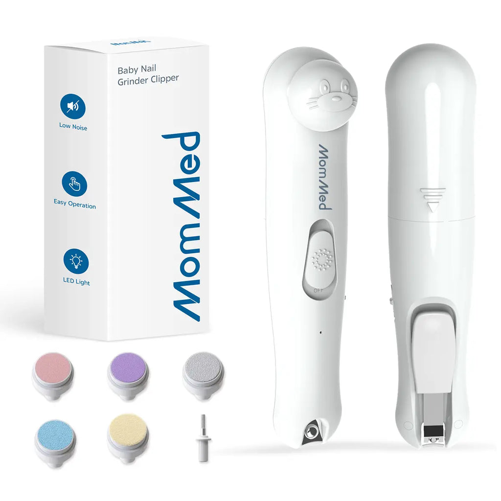 Mommed Baby Nail File Electric Nail Trimmer with LED Light