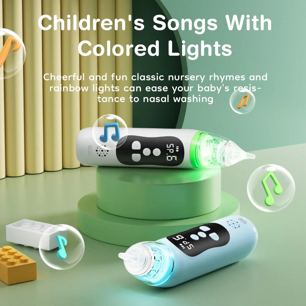 MAMIJOY Baby Nose Cleaner Silicone Adjustable Suction Electric Child Nasal Aspirator Safety Convenient Low Noise U94