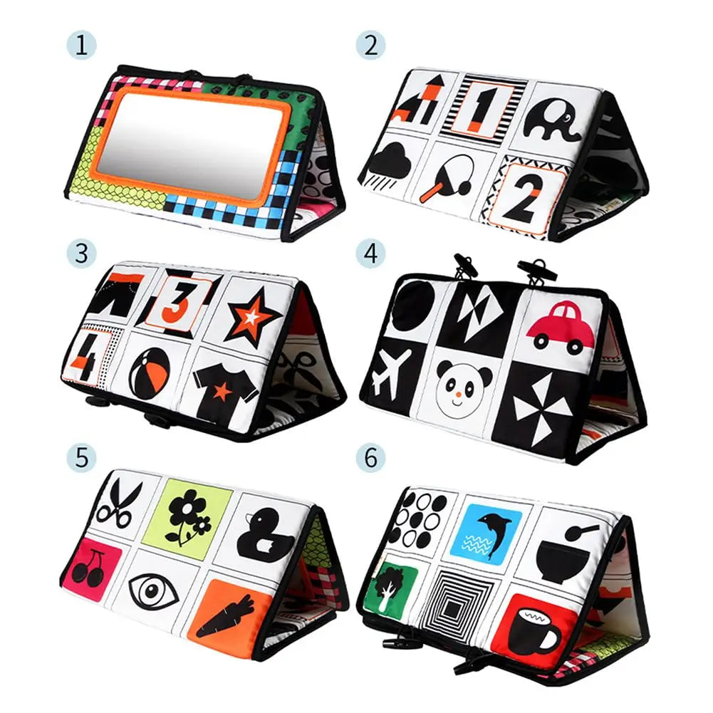 Baby Tummy Time Black & White Mirror - High Contrast Sensory Toy