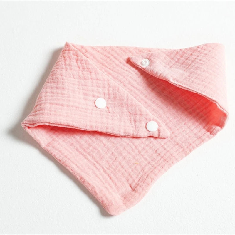 3Pcs/Lot Baby Muslin Bibs Soft Cotton Solid Color Bibs Saliva Towel Boys Girls Feeding Apron Bandana Drool Stuff Bibs