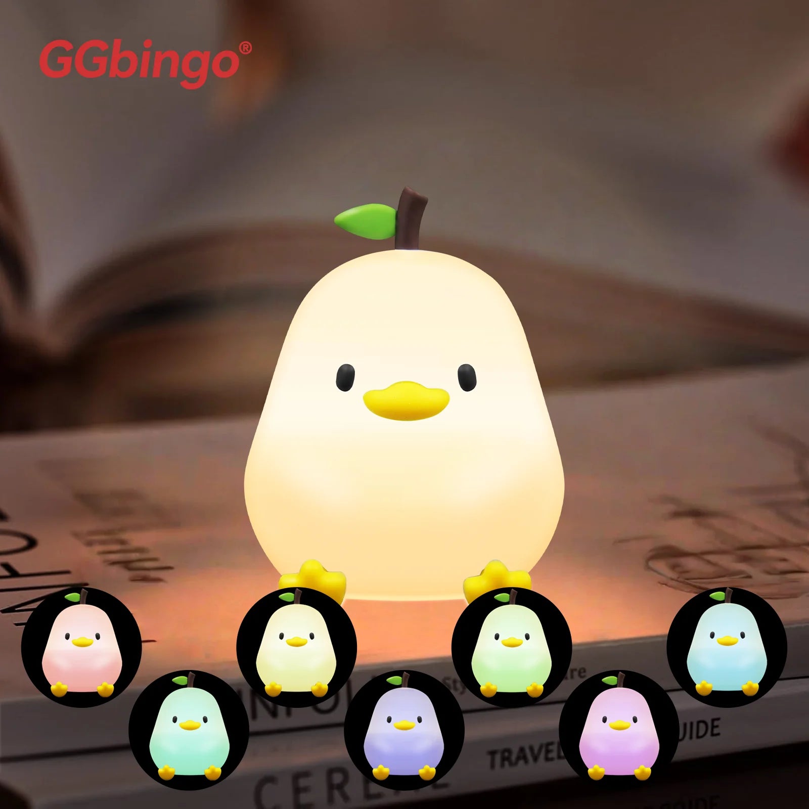 Silicone Animal Night Light - Rechargeable Dimmable Touch Nursery Lamp