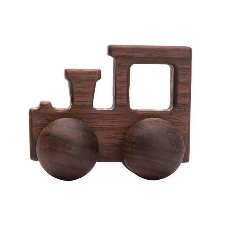 1Pc Organic Beech Wooden Car for Babies BPA Free Montessori Toys Wooden Rattle Brain Game Toys Handmade Crafts Gift Child Block