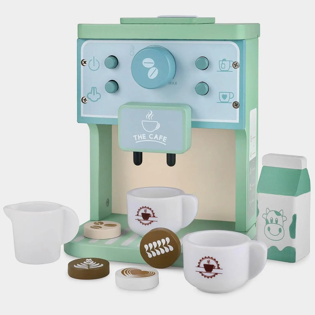 Wooden Playhous Simulation Kitchen Toys for Toddlers,Montessori Simulation Coffer Maker Accessories Kitchen Playset Toy