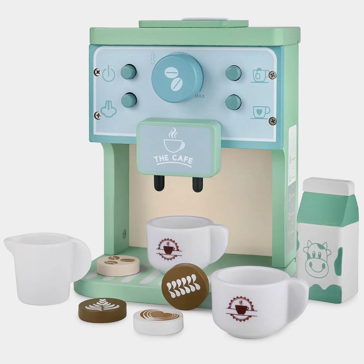 Wooden Playhous Simulation Kitchen Toys for Toddlers,Montessori Simulation Coffer Maker Accessories Kitchen Playset Toy
