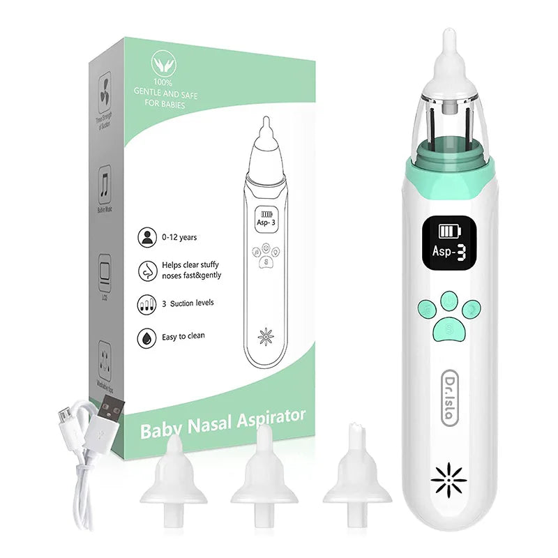 MAMIJOY Baby Nose Cleaner Silicone Adjustable Suction Electric Child Nasal Aspirator Safety Convenient Low Noise U94