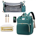 3-in-1 Diaper Bag Backpack with Portable Changing Bed