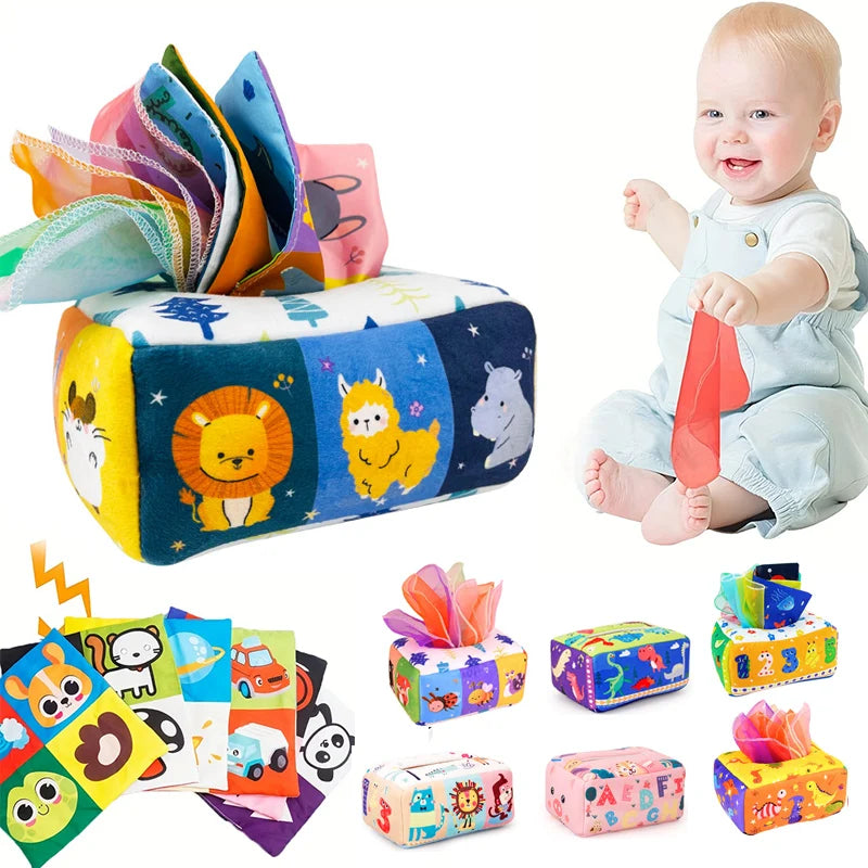 Montessori Magic Tissue Box - Baby Sensory Busy Toy