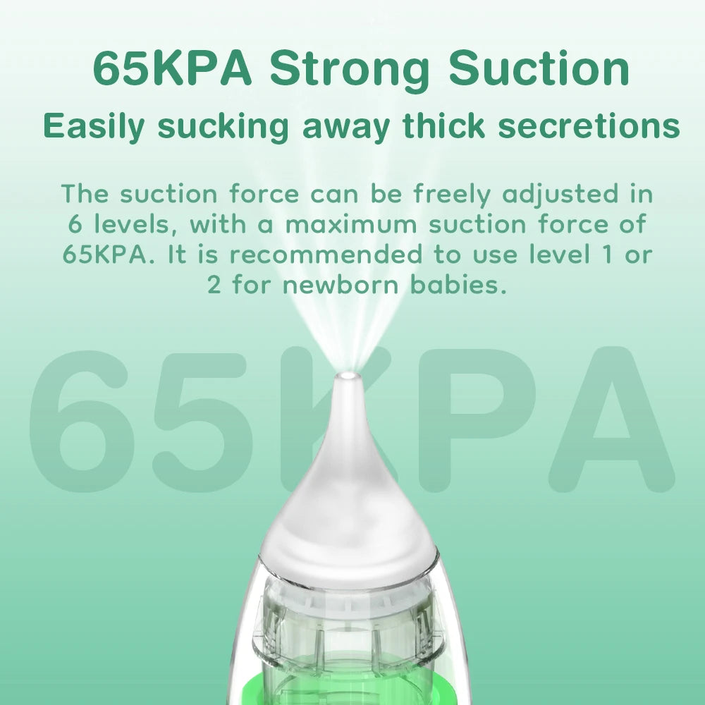 MAMIJOY Baby Nose Cleaner Silicone Adjustable Suction Electric Child Nasal Aspirator Safety Convenient Low Noise U94