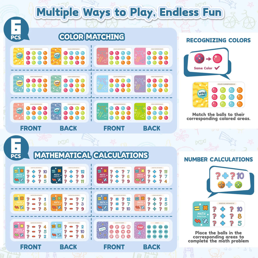 Deao Board Game Party Favors Family Game Educational Toys Rollerball Toys