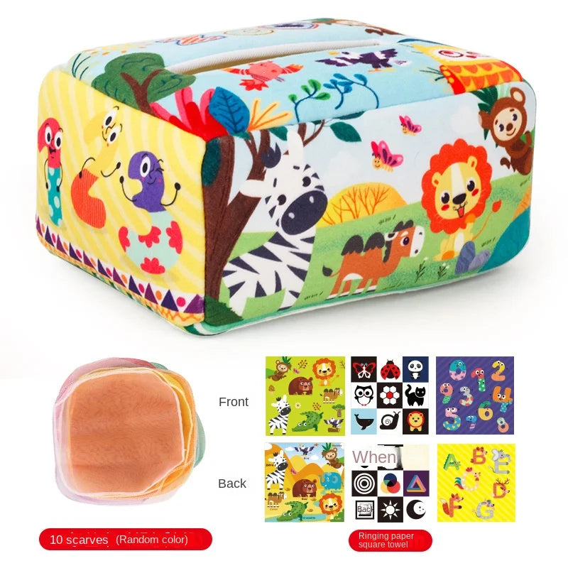 Montessori Magic Tissue Box - Baby Sensory Busy Toy