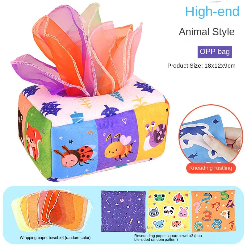 Montessori Magic Tissue Box - Baby Sensory Busy Toy