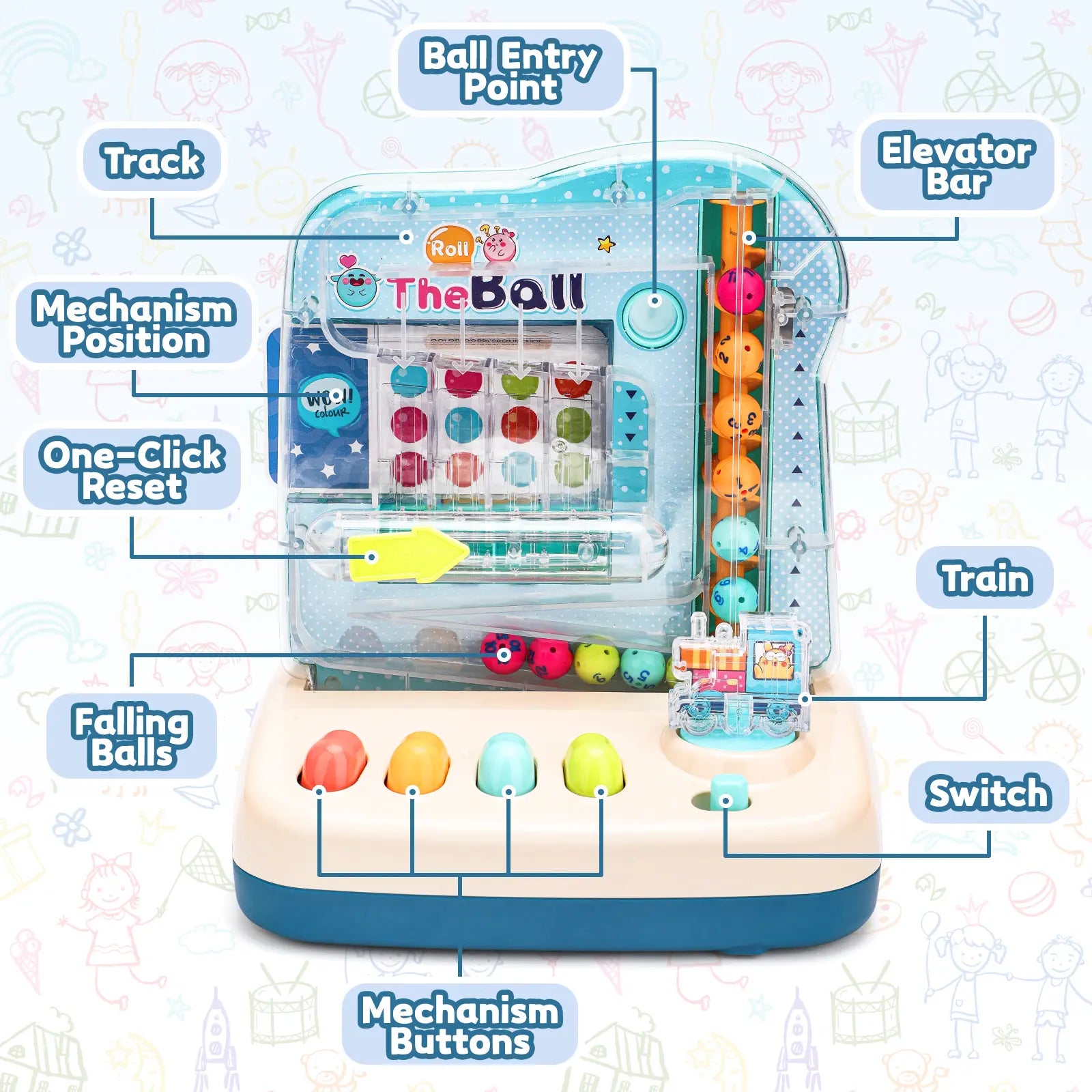 Deao Board Game Party Favors Family Game Educational Toys Rollerball Toys
