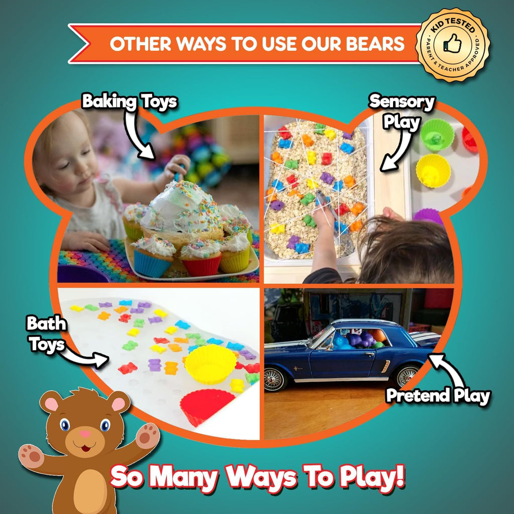 Cute & Cuddly Counting Bears with Dice - Sort, Count, Match & Play 60Pc