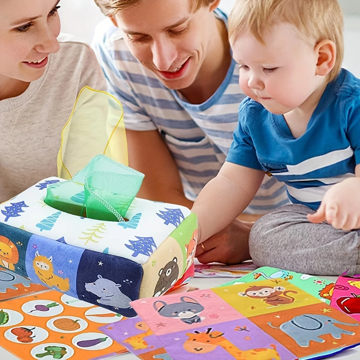 Montessori Magic Tissue Box - Baby Sensory Busy Toy