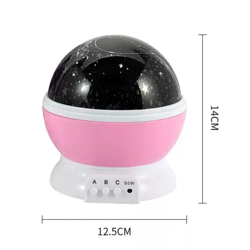 Starry Sky Galaxy Projector Night Light - Rotating Nursery Lamp