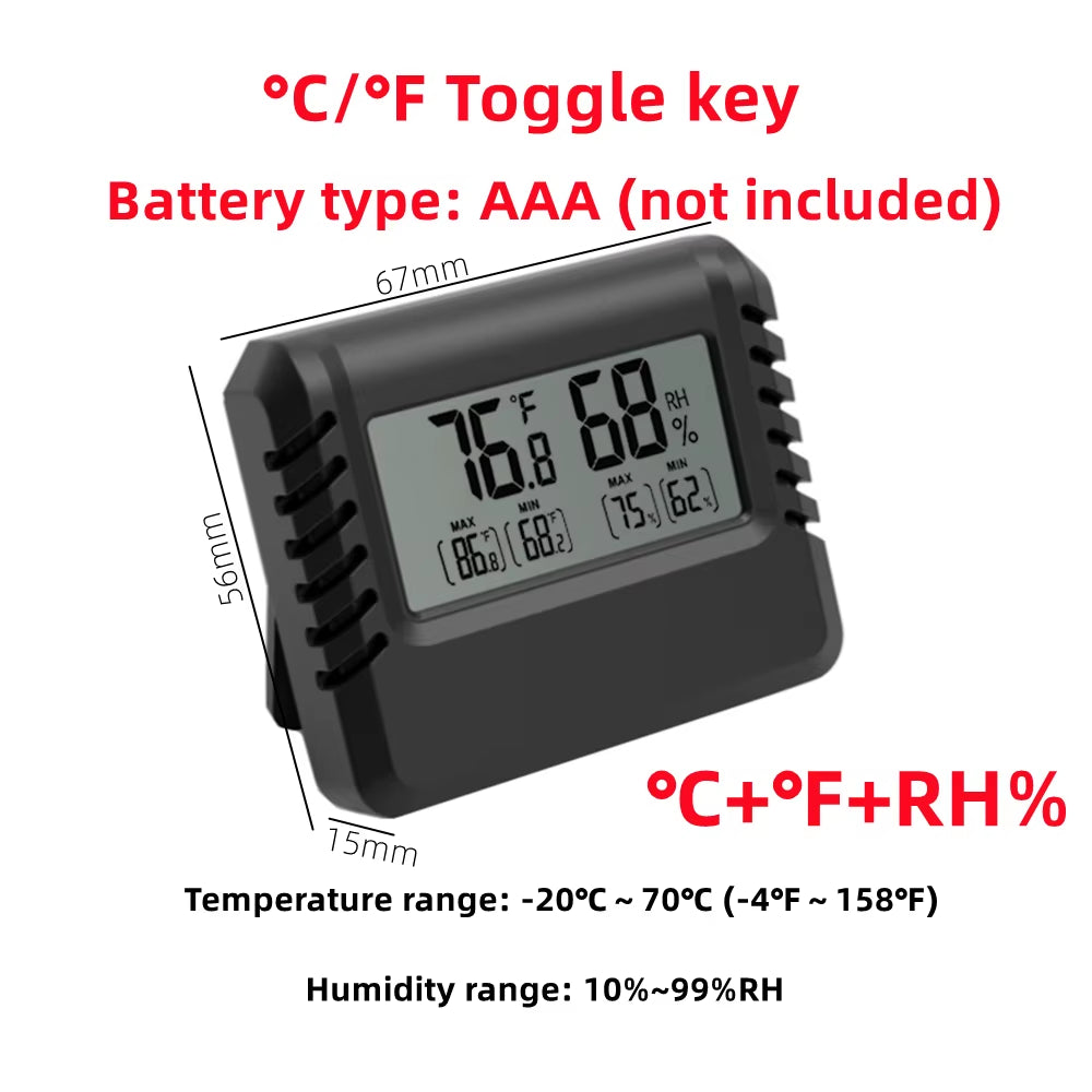 Mini LCD Digital Thermometer Hygrometer Indoor Room Temperature Humidity Meter Sensor Gauge Weather Station