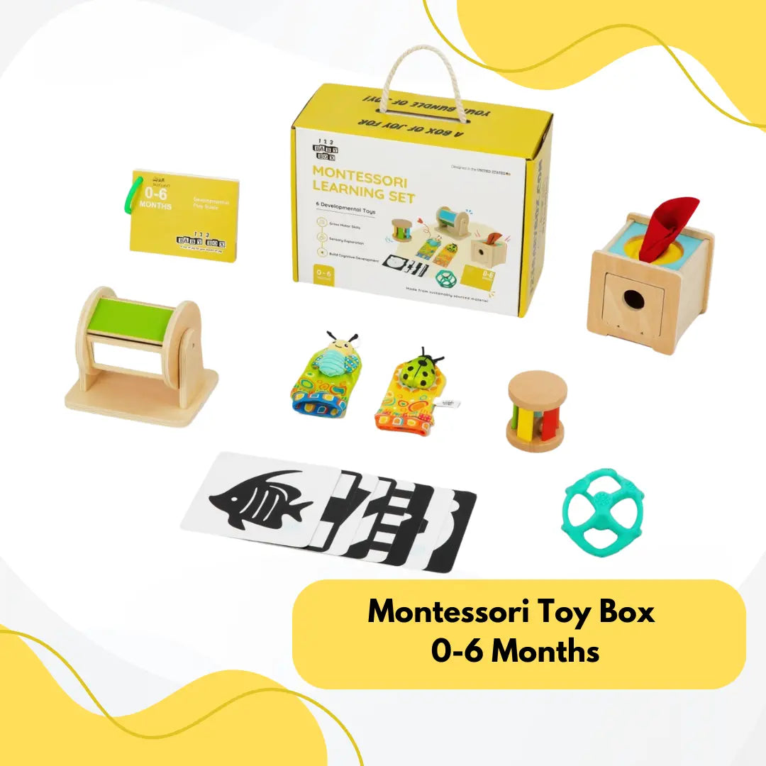 Montessori Educational Toys for Infants 0-6 Months - Cognitive Development and Fine Motor Skill Bundle - Fostering Curiosity and Growth