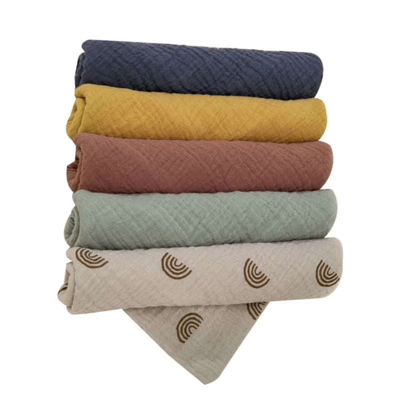 5Pcs/Set Square Cotton Baby Face Towel Handkerchief Soft Absorbent Gauze Baby Towel Kids Feeding Bibs Burp Cloths Washcloth