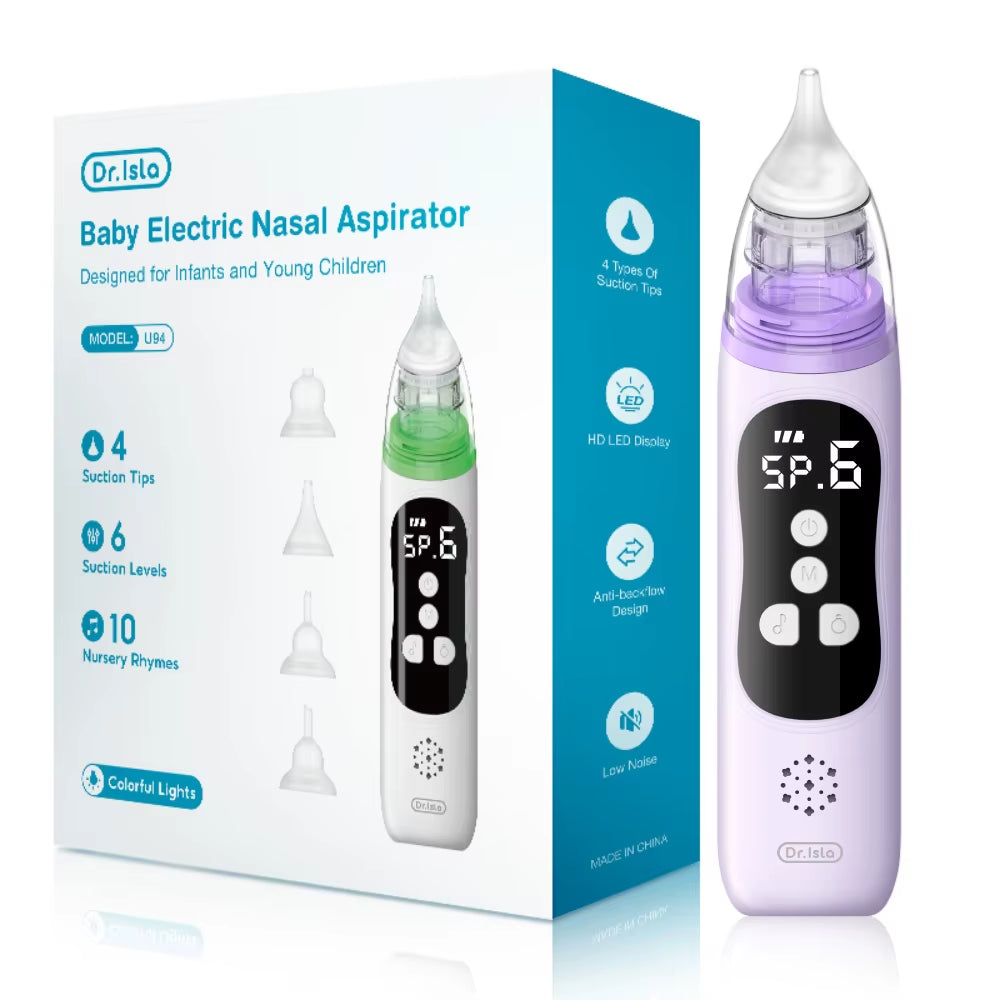 MAMIJOY Baby Nose Cleaner Silicone Adjustable Suction Electric Child Nasal Aspirator Safety Convenient Low Noise U94