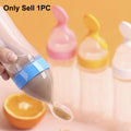 Silicone Baby Food Squeeze Feeder and Feeding Bottle - Essential Utensils for Newborns and Infants