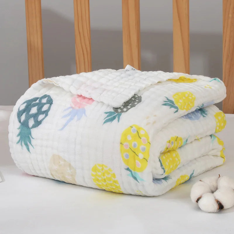 Baby Blanket Wool Baby Blankets Newborn Manta Bebe Inverno Baby Muslin Squares Baby Bath Swaddle Wrapples 6 Layer