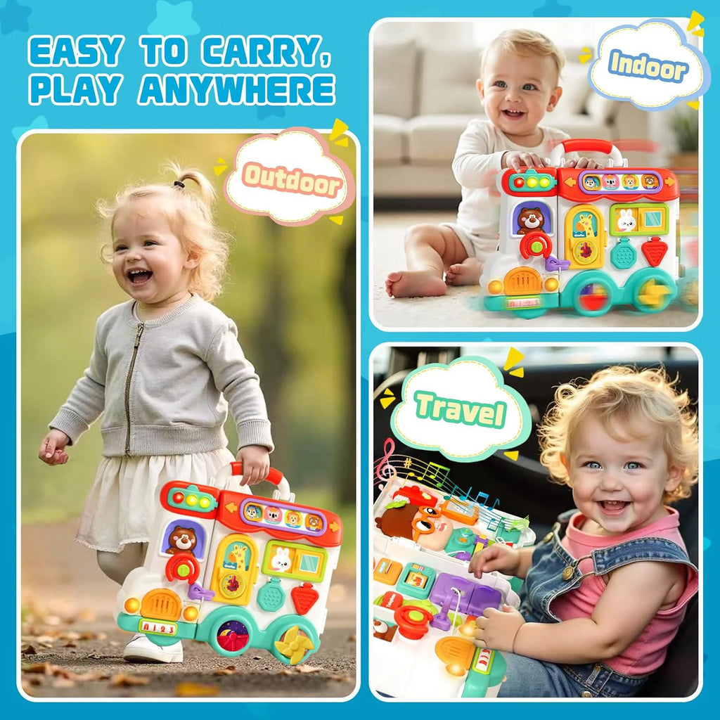 Busy Board Montessori Toys for Toddler Aged 2-3 Years, Educational Learning Toy ,Fine Motor Skills Developmental Birthday Gift