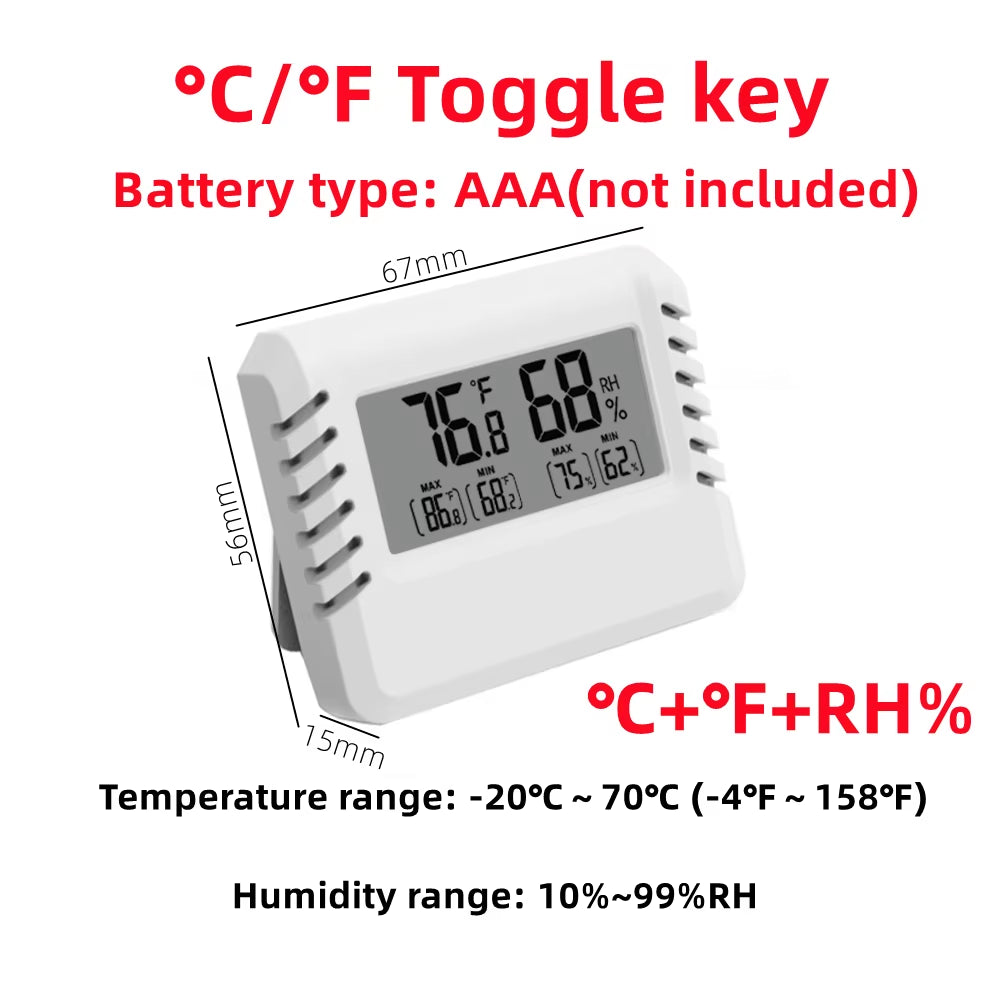 Mini LCD Digital Thermometer Hygrometer Indoor Room Temperature Humidity Meter Sensor Gauge Weather Station