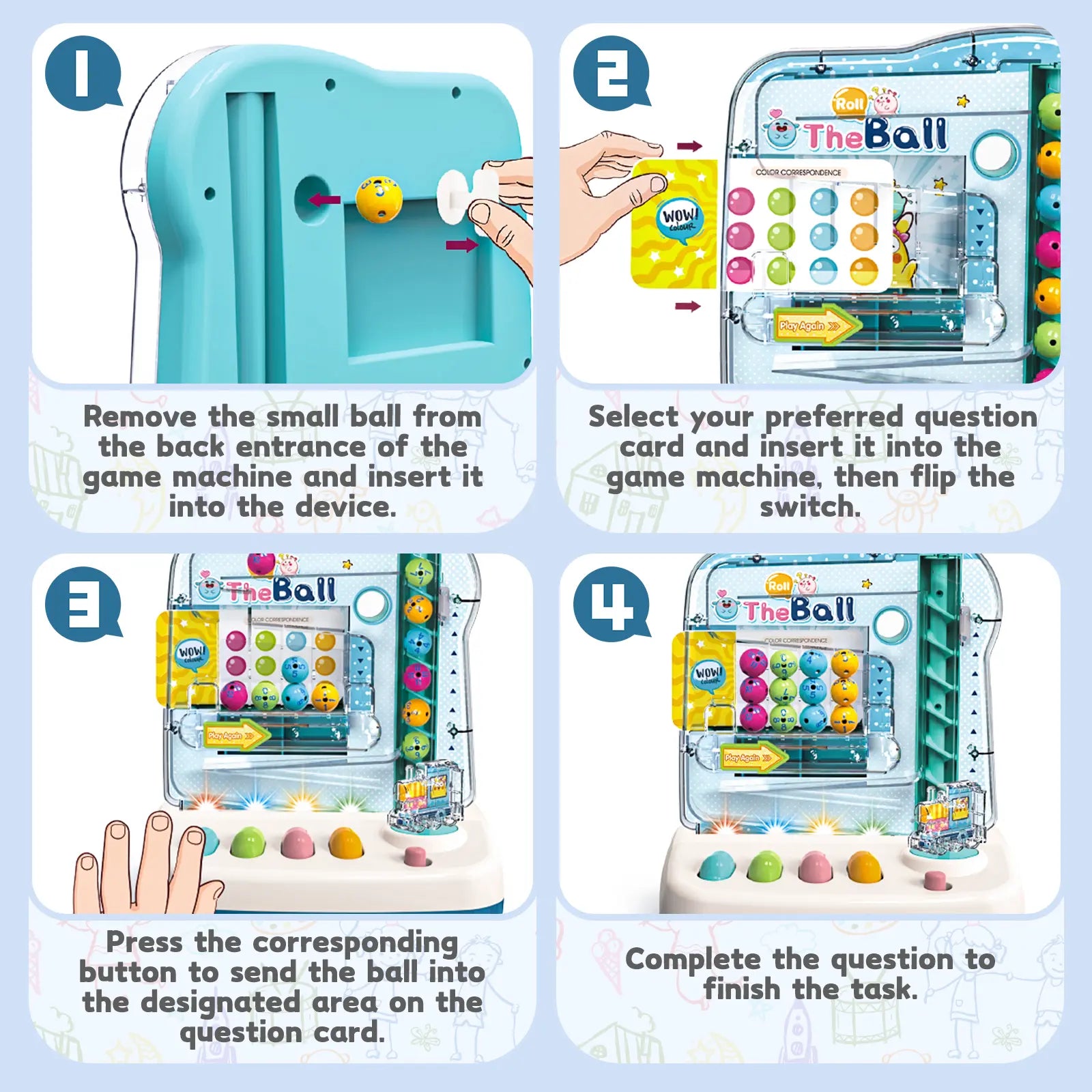 Deao Board Game Party Favors Family Game Educational Toys Rollerball Toys