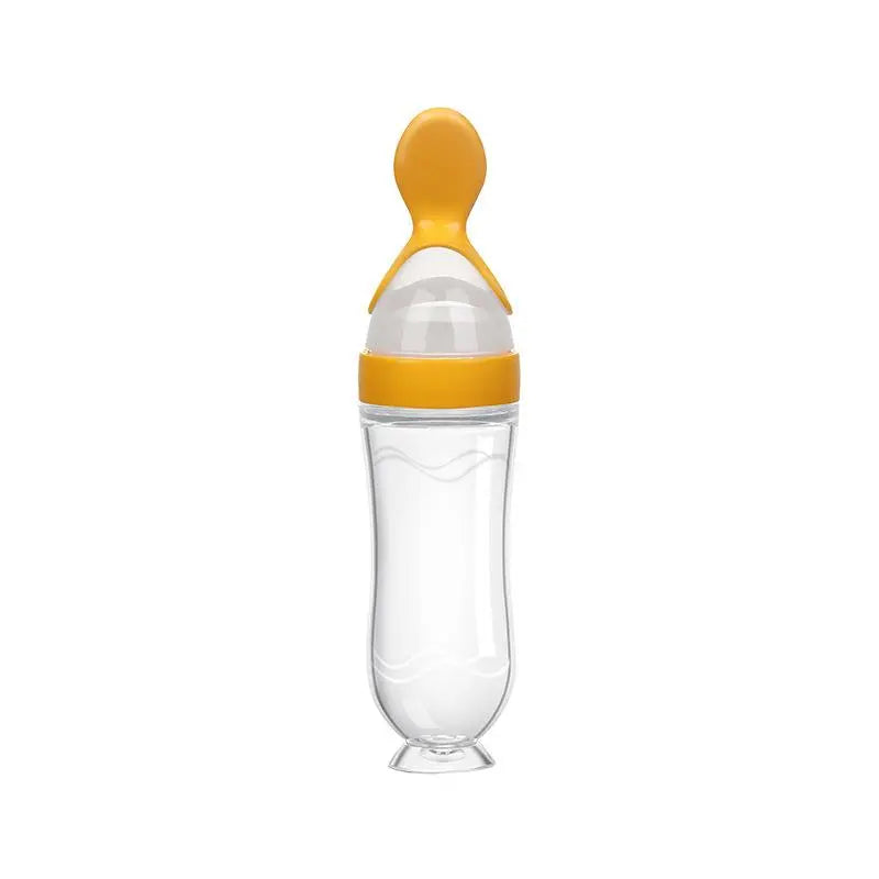 Silicone Baby Food Squeeze Feeder and Feeding Bottle - Essential Utensils for Newborns and Infants