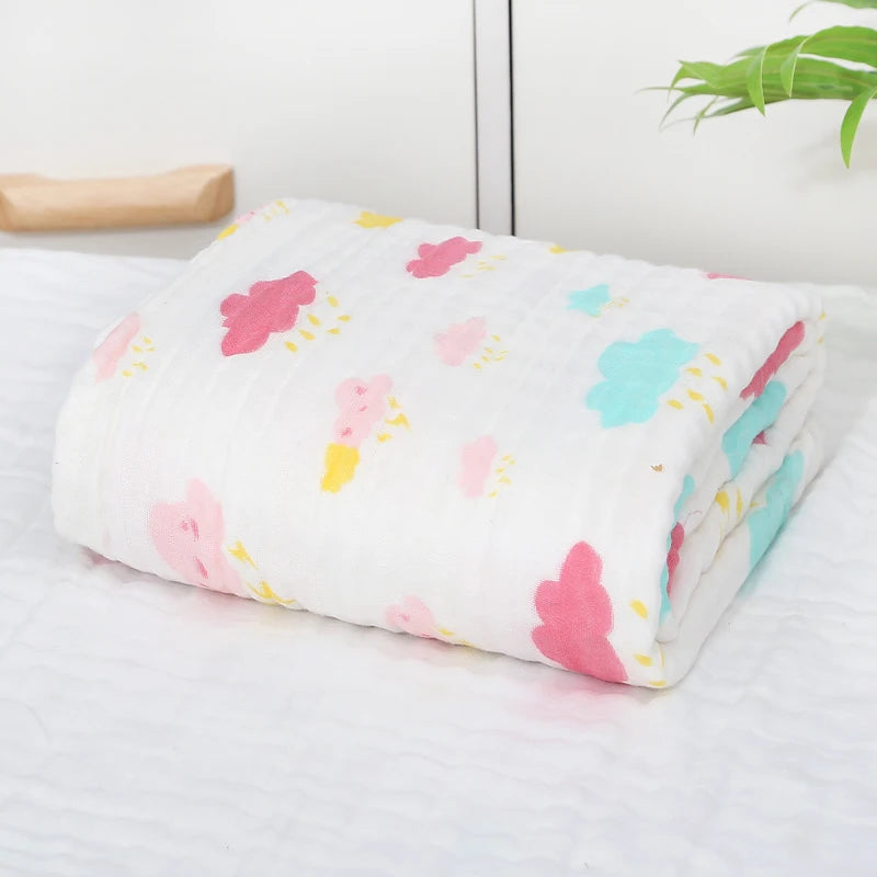 Baby Blanket Wool Baby Blankets Newborn Manta Bebe Inverno Baby Muslin Squares Baby Bath Swaddle Wrapples 6 Layer