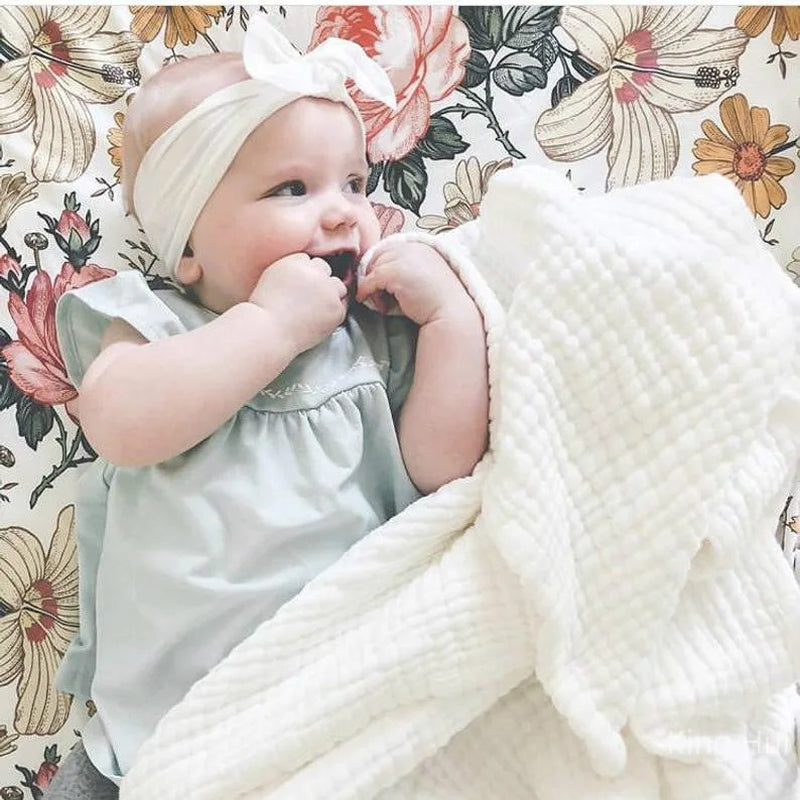 Baby Blanket Wool Baby Blankets Newborn Manta Bebe Inverno Baby Muslin Squares Baby Bath Swaddle Wrapples 6 Layer