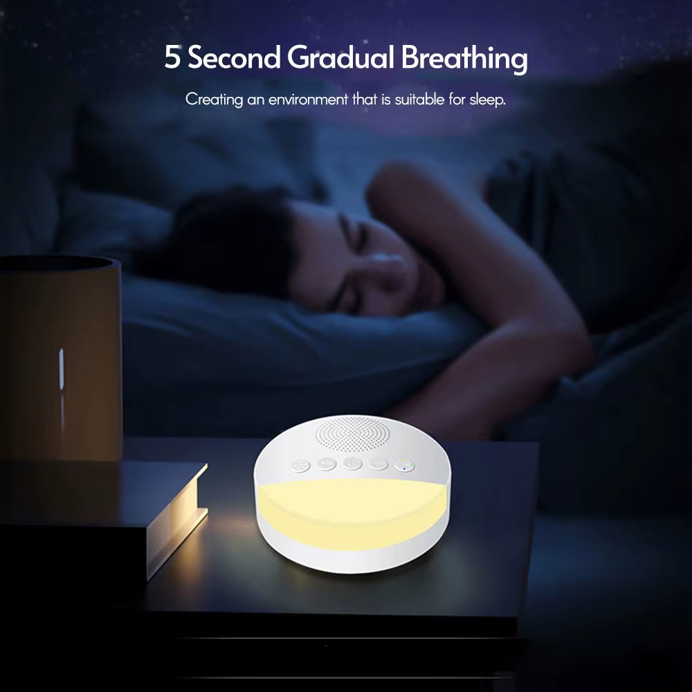 Baby White Noise Machine - Sleep Sound Player with Night Light & Timer