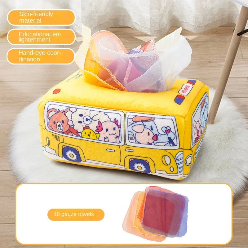 Montessori Magic Tissue Box - Baby Sensory Busy Toy