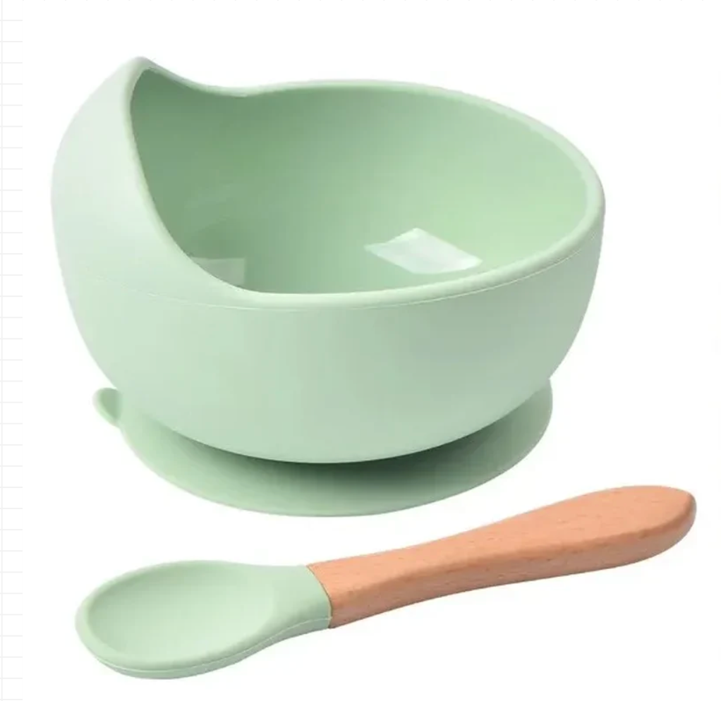 Spill-Proof Silicone Suction Bowl Set