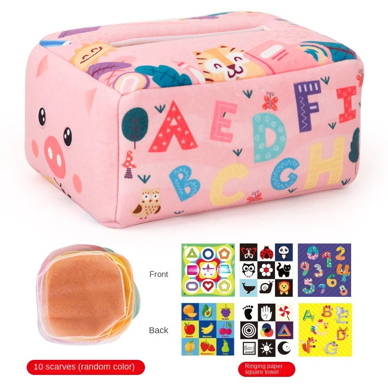 Montessori Magic Tissue Box - Baby Sensory Busy Toy