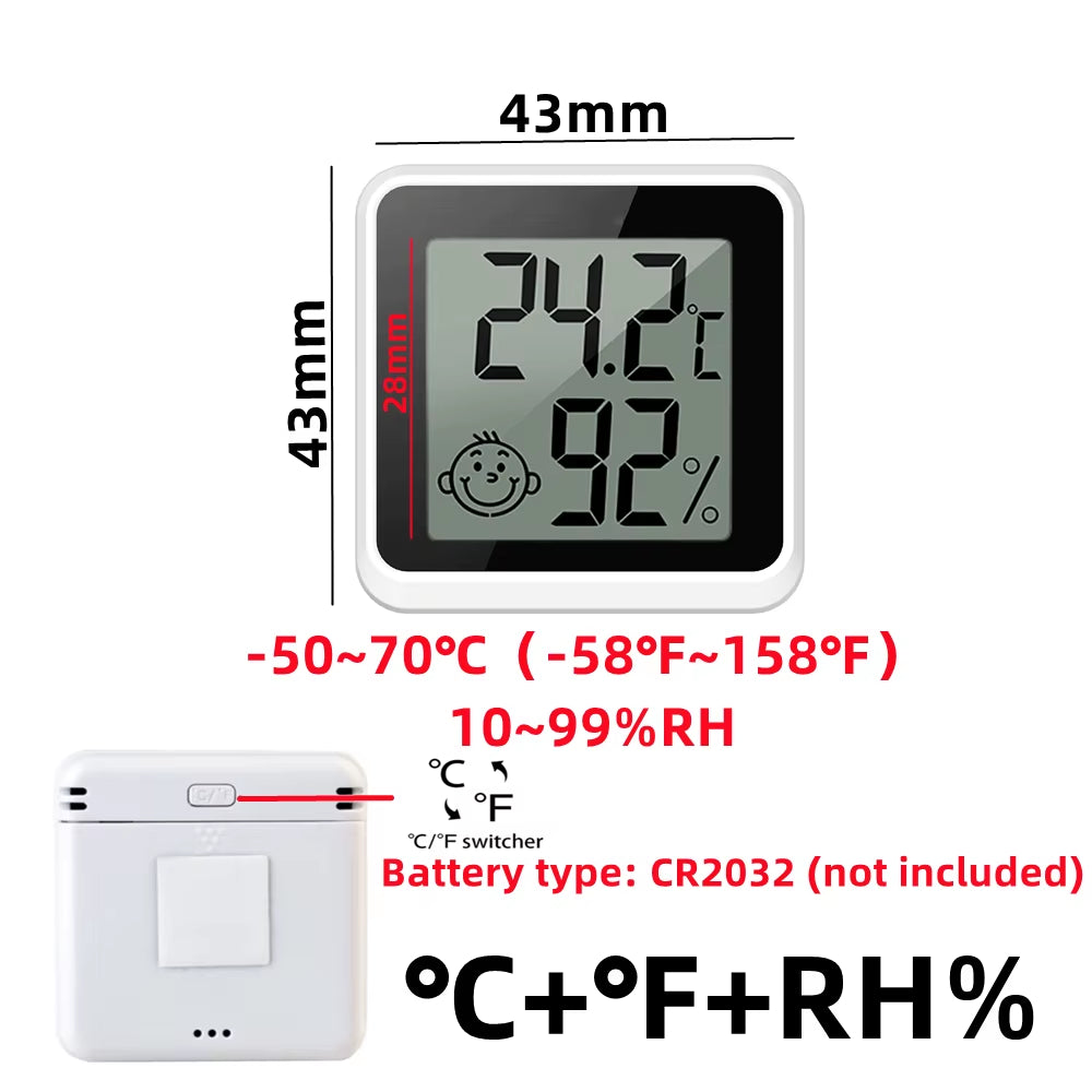Mini LCD Digital Thermometer Hygrometer Indoor Room Temperature Humidity Meter Sensor Gauge Weather Station