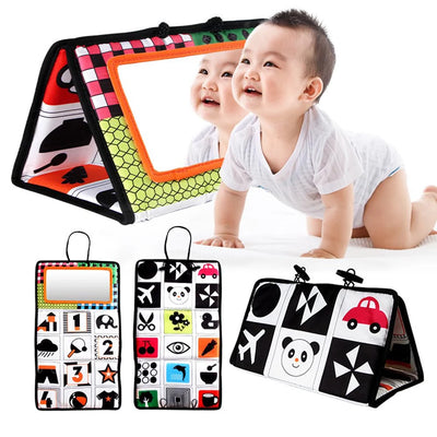 Baby Tummy Time Black & White Mirror - High Contrast Sensory Toy