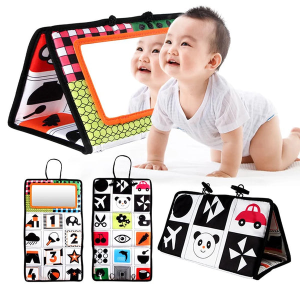 Baby Tummy Time Black & White Mirror - High Contrast Sensory Toy
