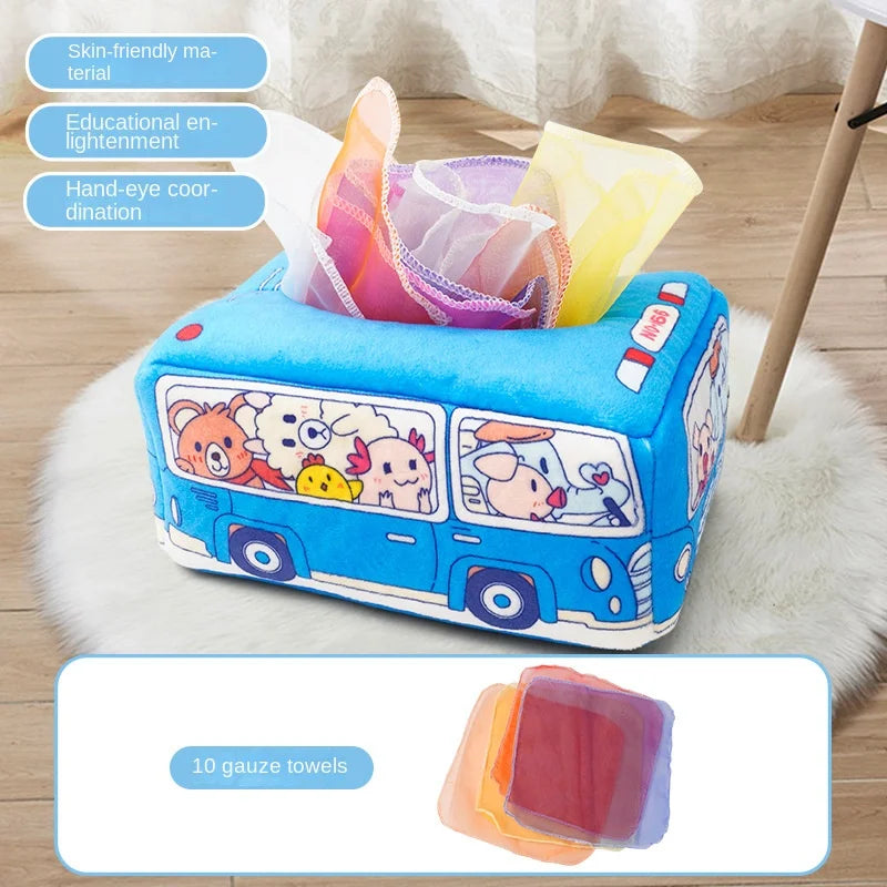 Montessori Magic Tissue Box - Baby Sensory Busy Toy
