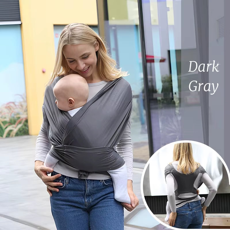 PANGDUBE Ergonomic Baby Wrap Sling Carrier Soft Cotton Kangaroo Sling for Newborns to 36 Months Comfortable Front Baby Carrier