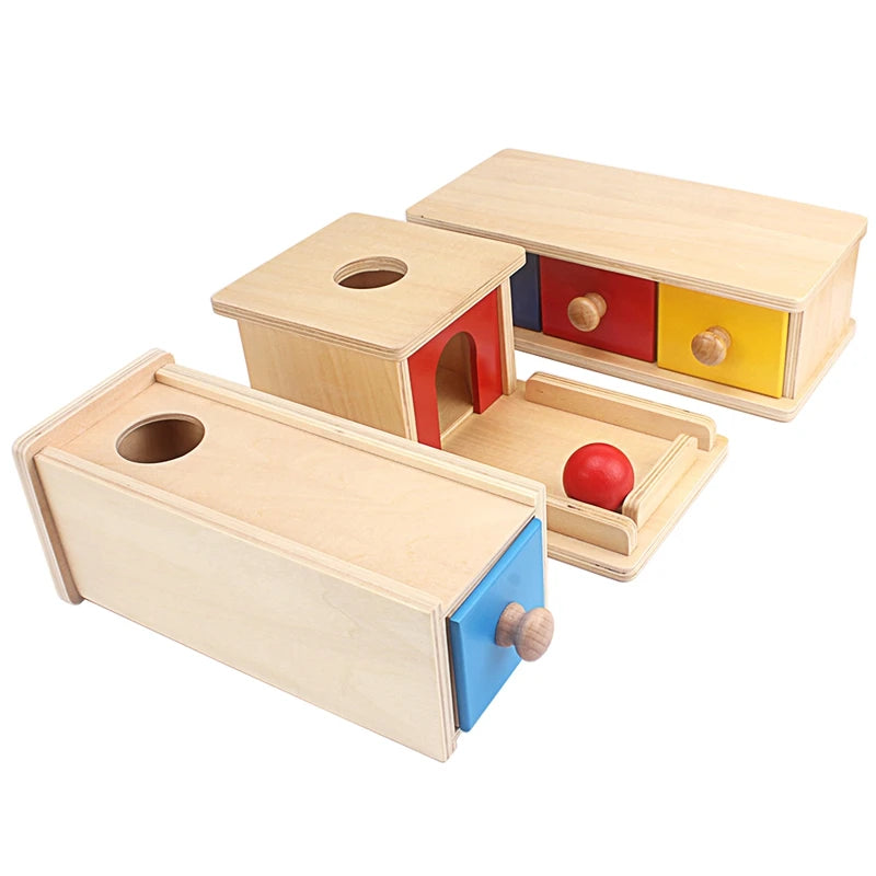 Toddler Wooden Sensorial Montessori Set Educational Toys Infant Toddlers Box Board Puzzles Teaching Wood Game and Toys Preschool