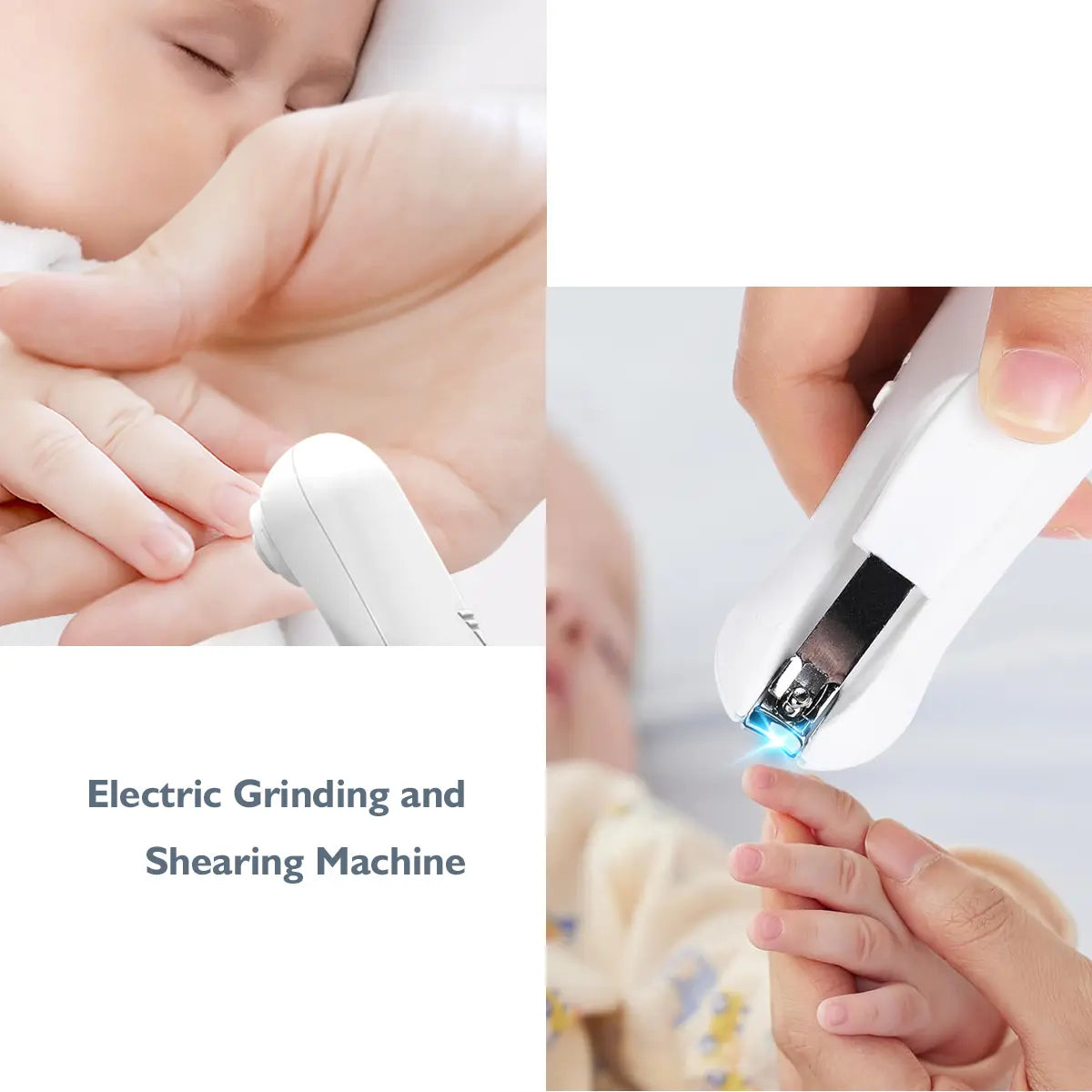 Mommed Baby Nail File Electric Nail Trimmer with LED Light