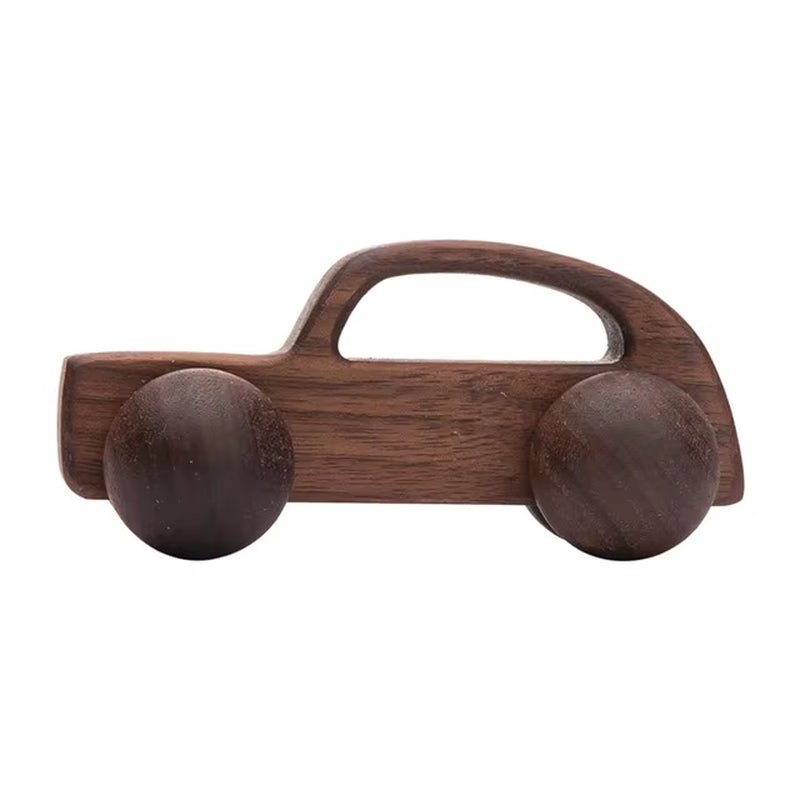 1Pc Organic Beech Wooden Car for Babies BPA Free Montessori Toys Wooden Rattle Brain Game Toys Handmade Crafts Gift Child Block