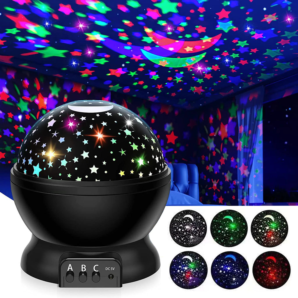 Starry Sky Galaxy Projector Night Light - Rotating Nursery Lamp